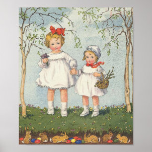 Poster d'art de Pâques vintage