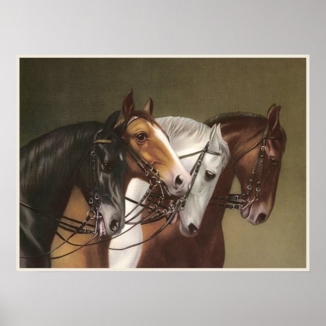 Poster d'art de QUATRE CHEVAUX (Devant)