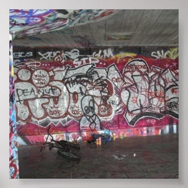 Poster d'art de rue de style banksy Londres (Devant)