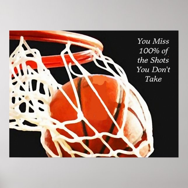 Poster d'art de tir de basket-ball (Devant)