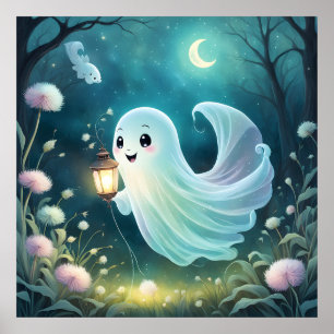 Poster d'art déplaisant Cute Ghost