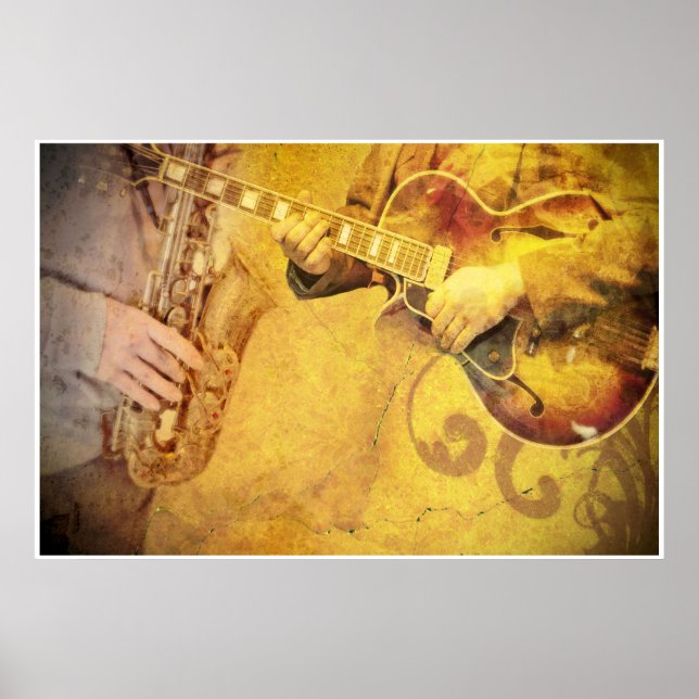 Poster d'art des musiciens de jazz (Devant)