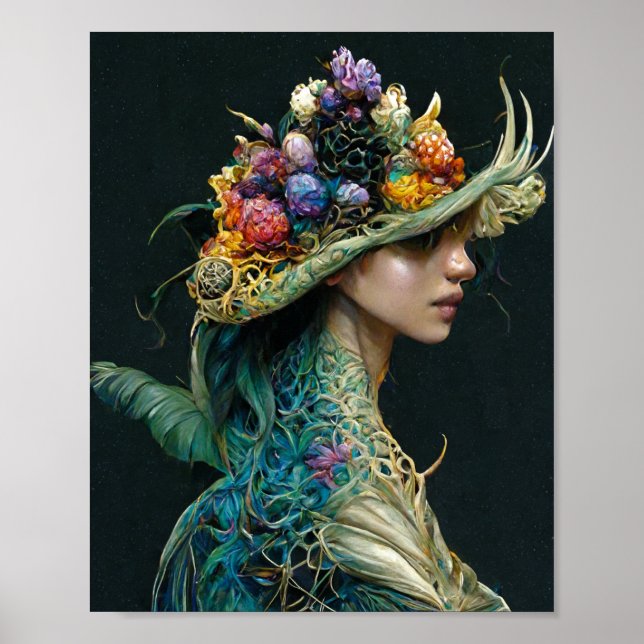 Poster d'art Dragon Girl 3 Imaginaire (Devant)