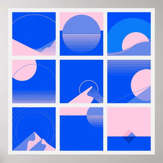 Poster d'art du Bauhaus Carré à 2 pieds 7 (Devant)