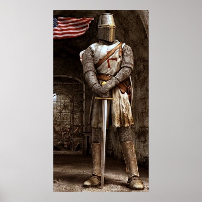 Poster d'art du chevalier modèle (Devant)