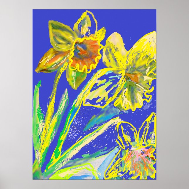 Poster d'art du jardin de printemps de Daffodil Ab (Devant)