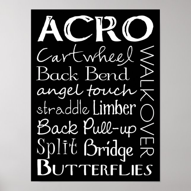 Poster d'art du métro Acro Dance (Devant)