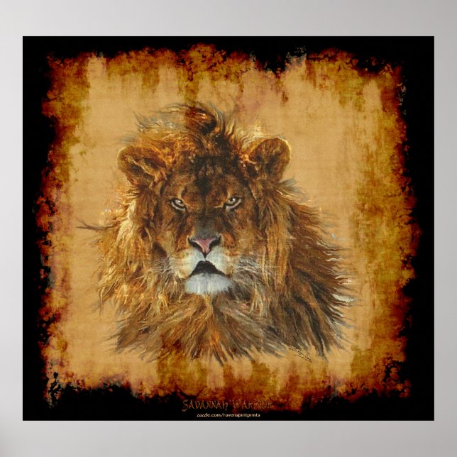 Poster d'art du Roi Lion de la Jungle (Devant)