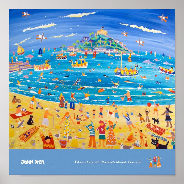 Poster d'art : Eskimo Kids at St Michael's Mount (Devant)