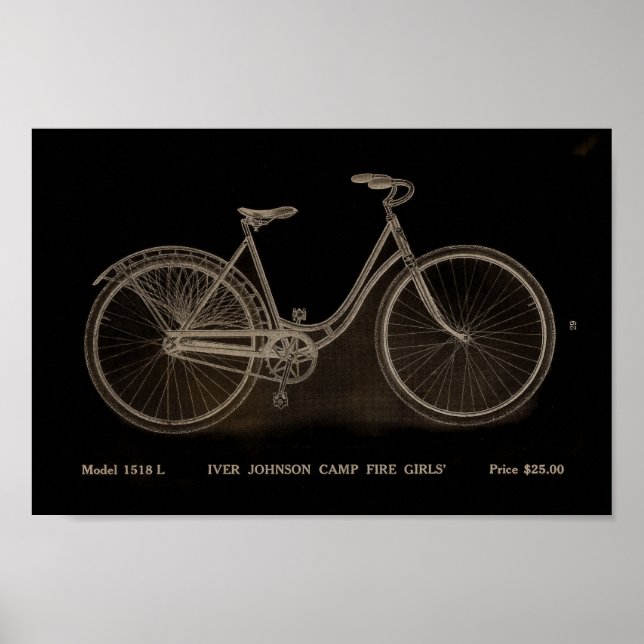 Poster d'art et de bicyclette de Camp Fire Girls 1 (Devant)