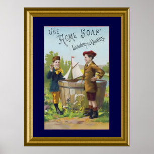 Poster d'art et de savon vintage