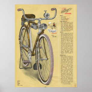 Poster d'art et de vélo de la Vintage Ranger Super