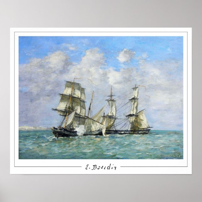 Poster d'art Eugène Boudin Zedign #69-2 (Devant)