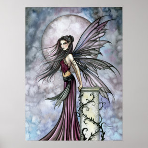 Poster d'art Fairy with Pleine lune Imaginaire