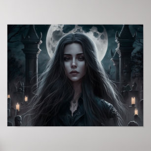 Poster d'art féminin Imaginaire foncé
