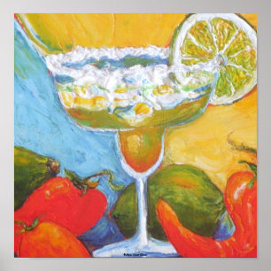 Poster d'art fine Margarita & Chili Peppers