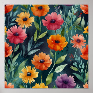 Poster d'Art Floral Élégant
