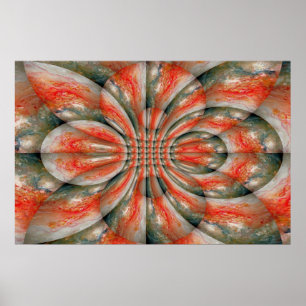 Poster d'art fractal Abstrait Imprimer Kaleidoscop