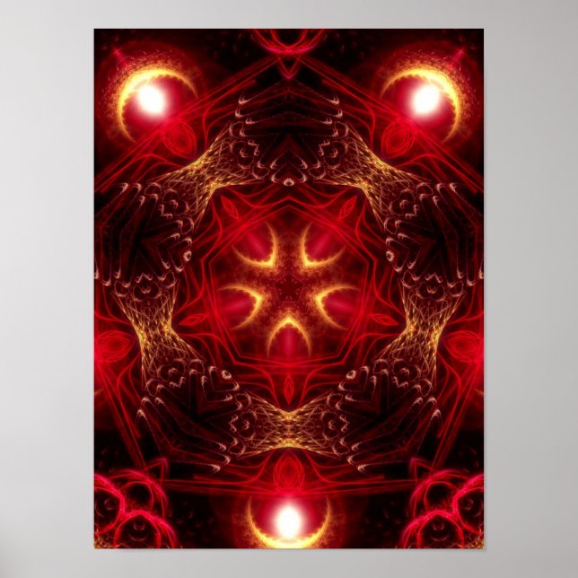 Poster d'art fractal de la géométrie Redstaro (Devant)