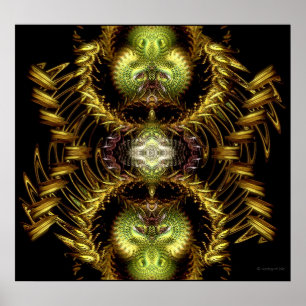 Poster d'art fractal de l'Heure du dragon / Imprim