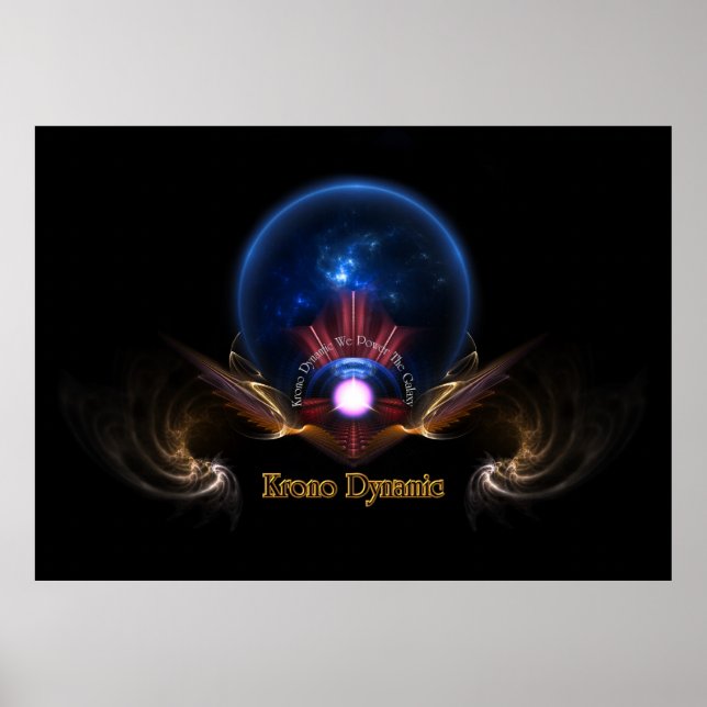Poster d'art fractal dynamique Krono (Devant)