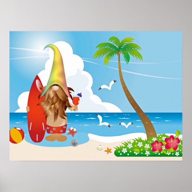 Poster d'art Gnome Beach (Devant)