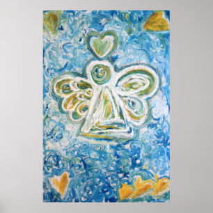 Poster d'art Golden Blue Angel Imprimer