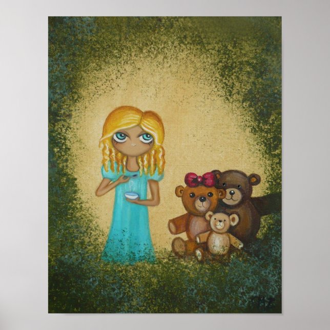 Poster d'art Goldilocks et Three Bears (Devant)