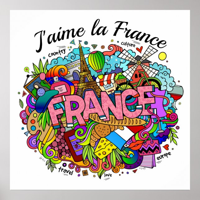 Poster d'art illustratif France (Devant)