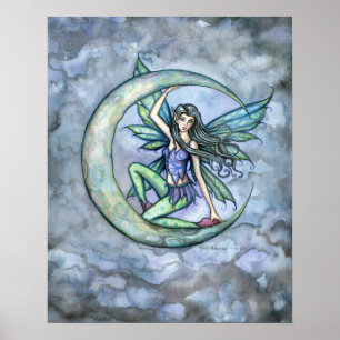 Poster d'art Imaginaire Fairy and Moon