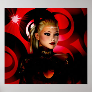 Poster d'art Imaginaire Red Venus Gros plan