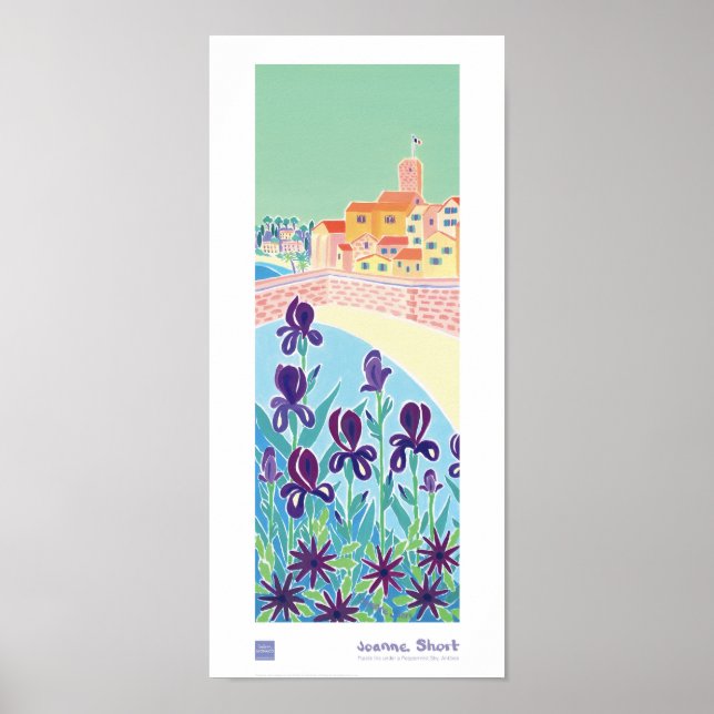 Poster d'art : Iris violet, Antibes, Côte d'Azur (Devant)