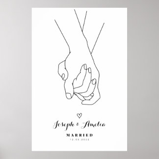 poster d'art mariage Hands of Love