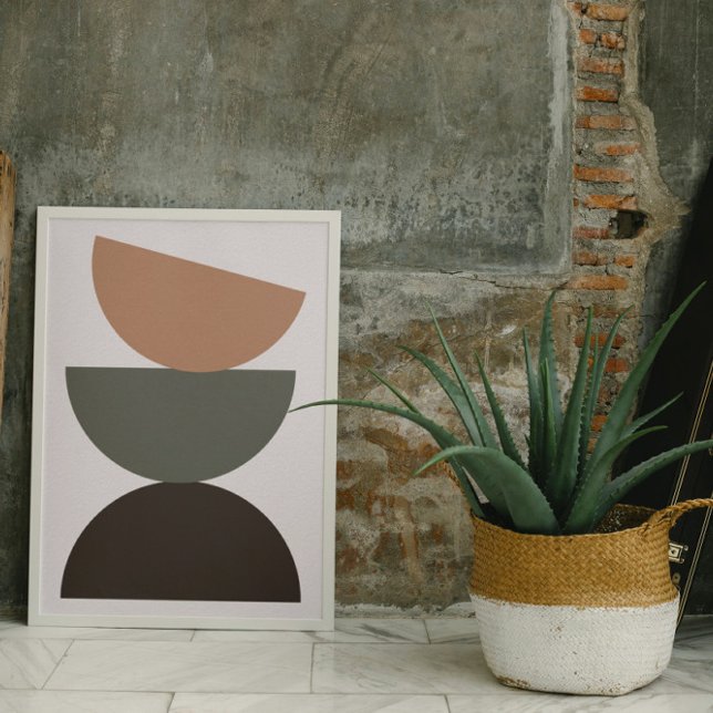 Poster d'art Mod, OEuvre murale en ton de la Terre (Créateur téléchargé)