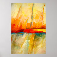 Poster d'art moderne Abstrait expressionniste