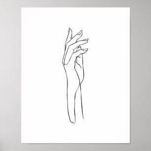 Poster d'art moderne simple à main