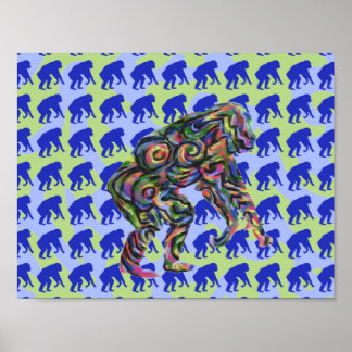 Poster d'art Motif Chimpanzé