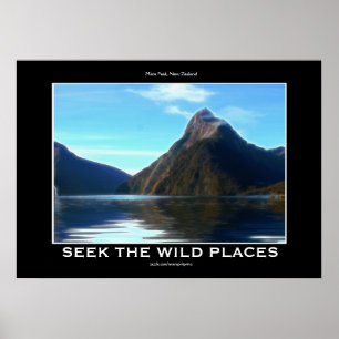 Poster d'art Motivation Pittoresque de NZ Miter Pe