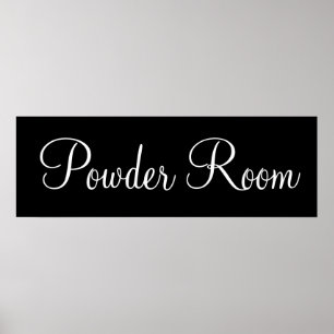 Poster d'art mural Black Powder Room Imprimer