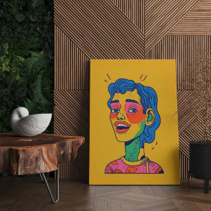Poster d'art mural créatif Joie Et Bonheur