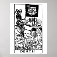 Poster d'art mural de la carte Death Tarot