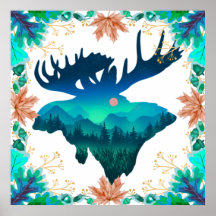 Poster d'art mural d'orignal