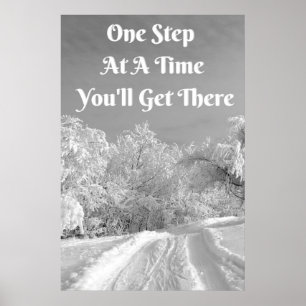 Poster d'art mural inspirant "One Step"