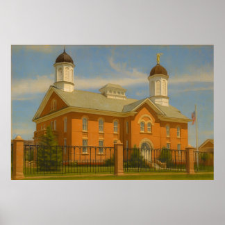 Poster d'art mural LDS de la peinture du temple Ut