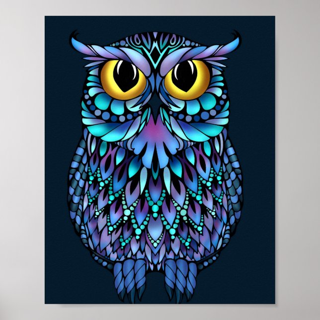 Poster d'art mural Mandala Owl (Devant)