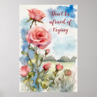 Poster d'art mural Motivationnel Aquarelle 65