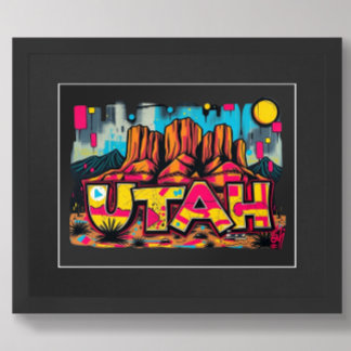 Poster d'art mural State Utah USA