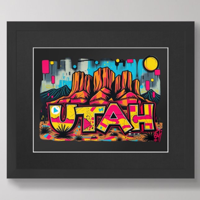 Poster d'art mural State Utah USA (Créateur téléchargé)