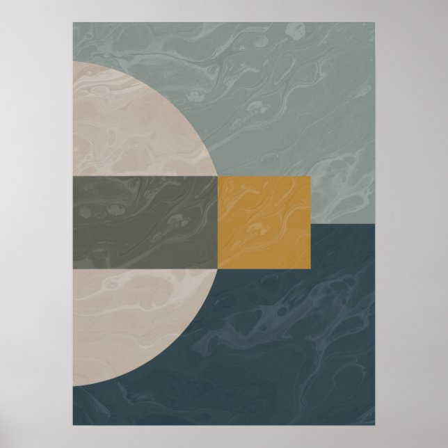 Poster d'art Neutre demi-cercle personnalisé garço (Devant)
