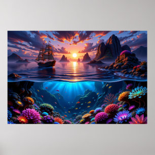 Poster d'Art Ocean Sunset